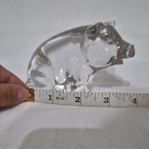 Princess House Clear Glass Pig Figurine